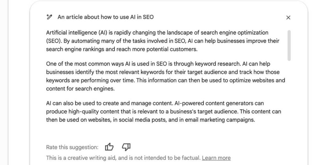 AI in Google Docs 2